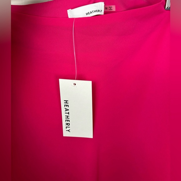 NEW Heatherly Stitch Fix Hot Barbie Pink‎ Flutter Flounce Mini Skirt Sz M 0664 - Picture 4 of 7